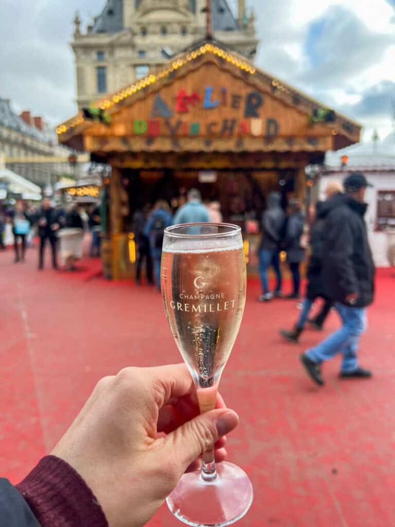 Champagne at the Tuileries Christmas Market in Paris