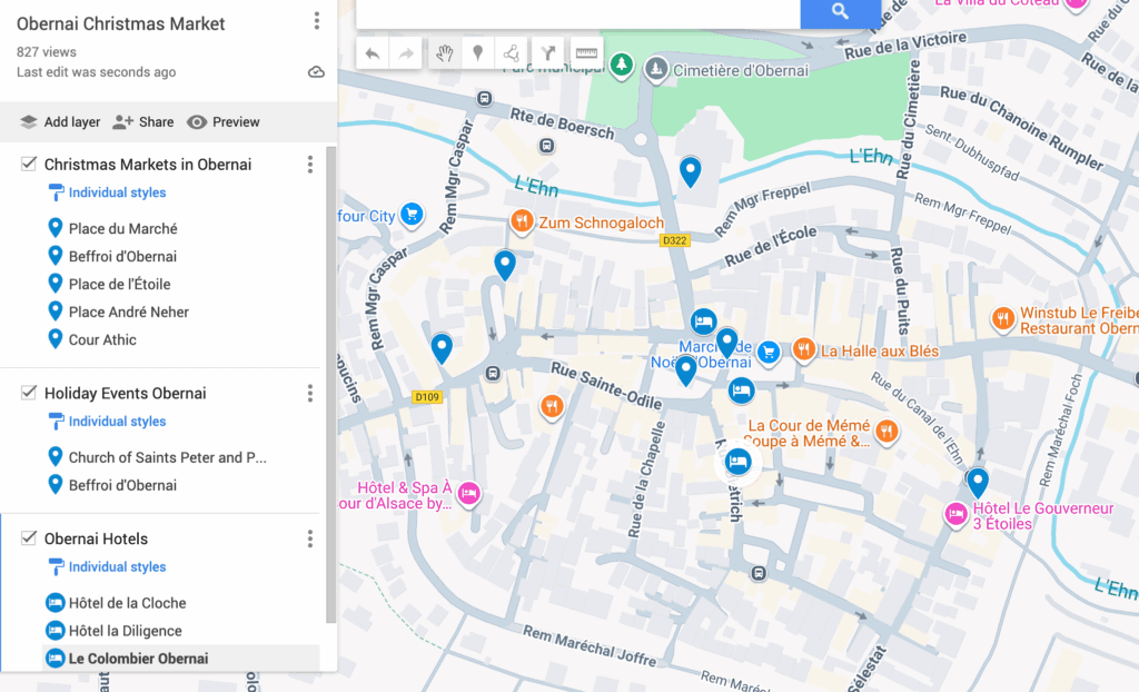 Obernai Christmas Market Map