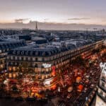 View from Galeries Lafayette at Christmastime in Paris
