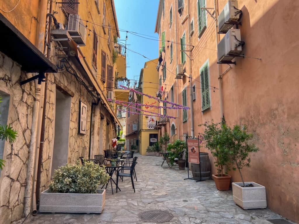 Colorful street in Ajaccio