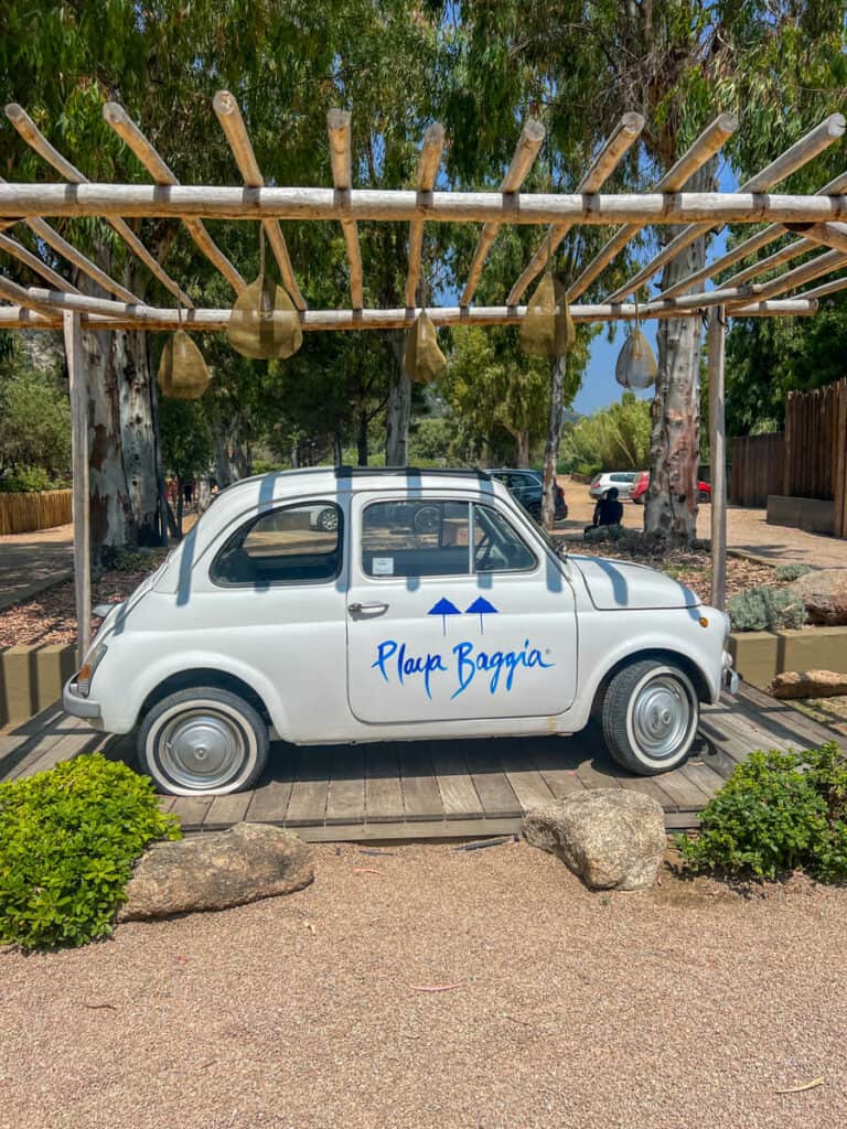 Playa Baggia buggy car at Playa Baggia Beach Club in Porto Vecchio