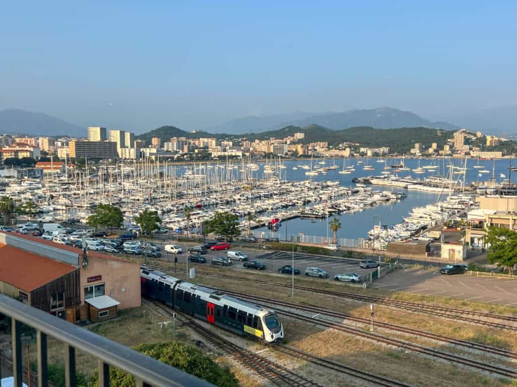 View of Ajaccio from our hotel
