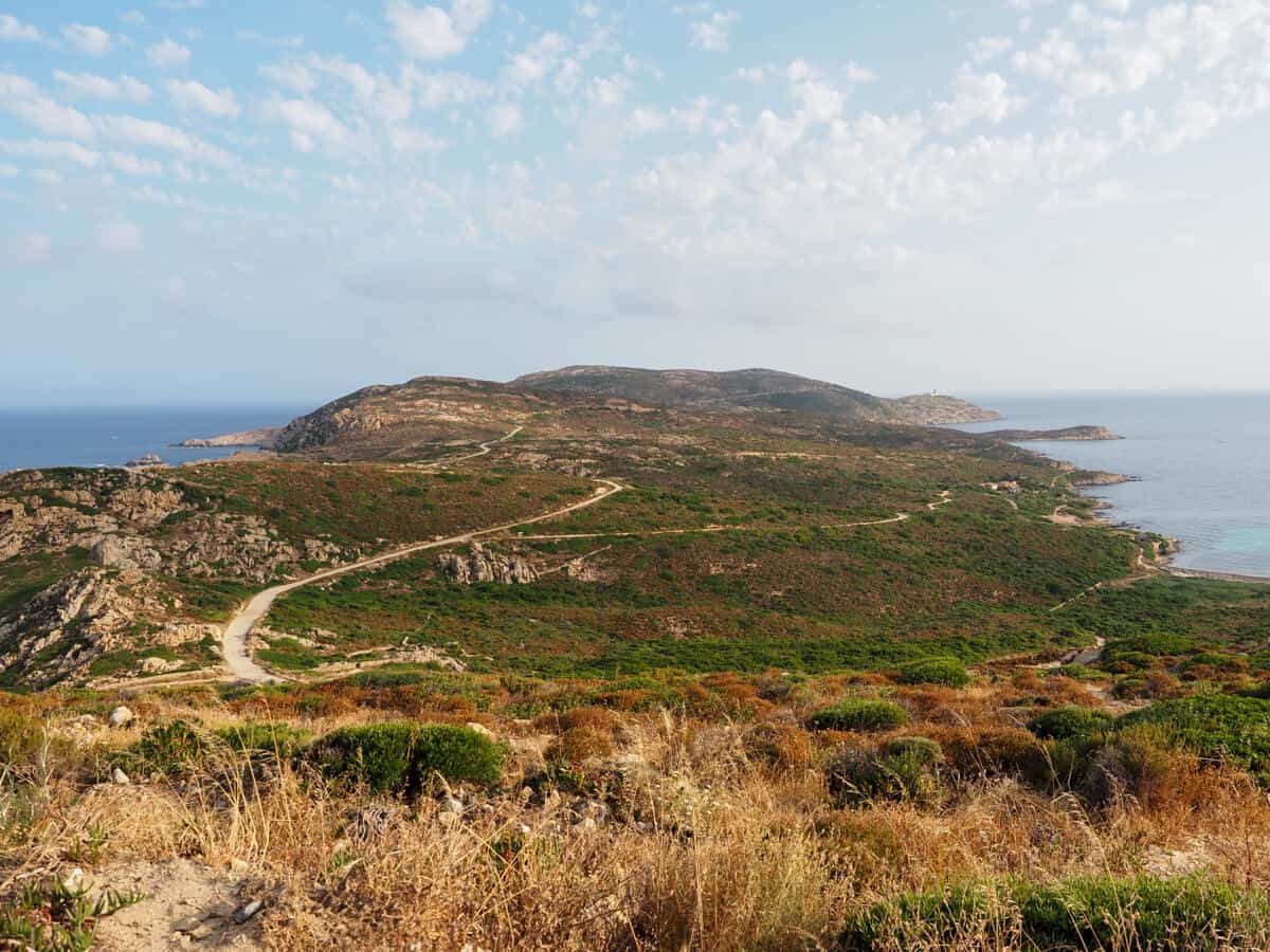 Views at the beginning of the Pointe de la Revellata hike