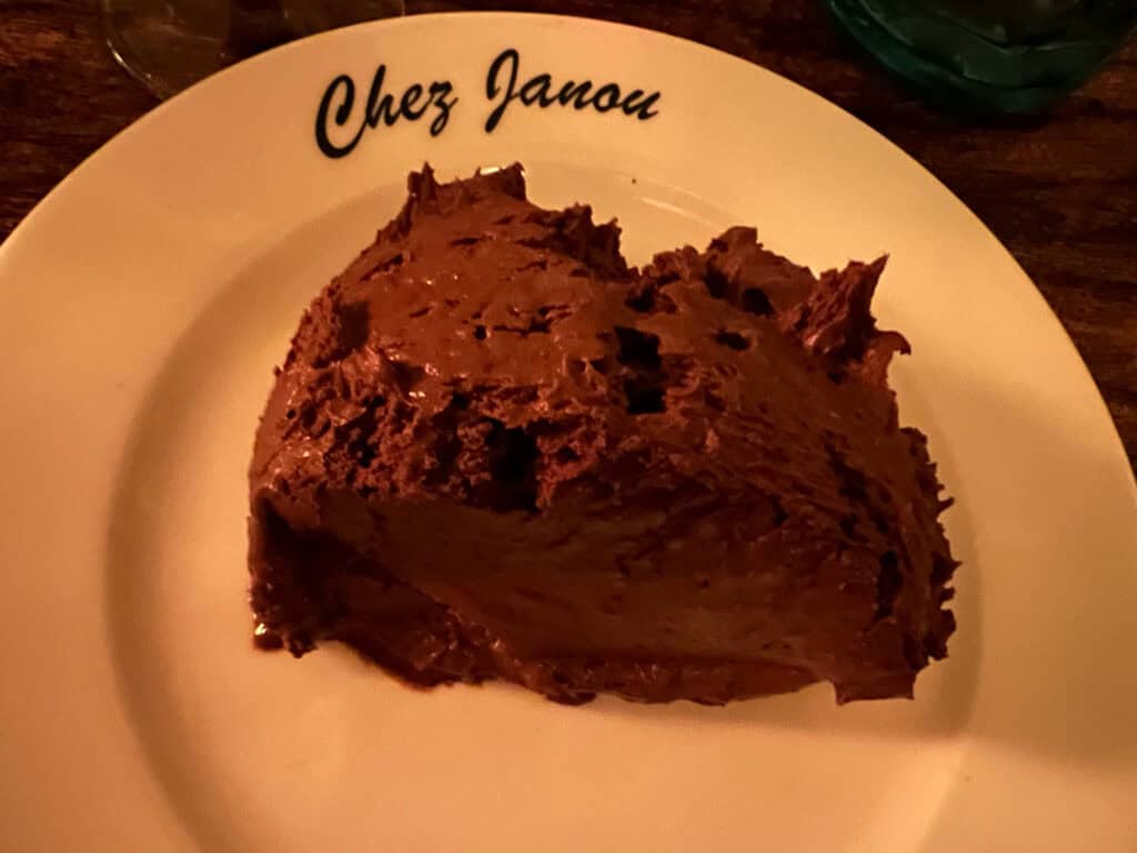 Chocolate mousse Chez Janou