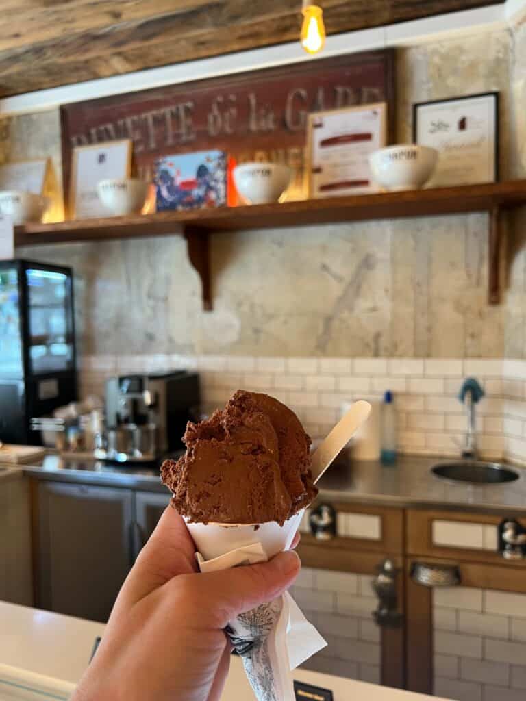 Cup of chocolate mousse at Chapon