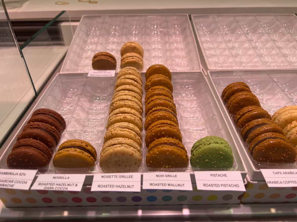 Macarons on display