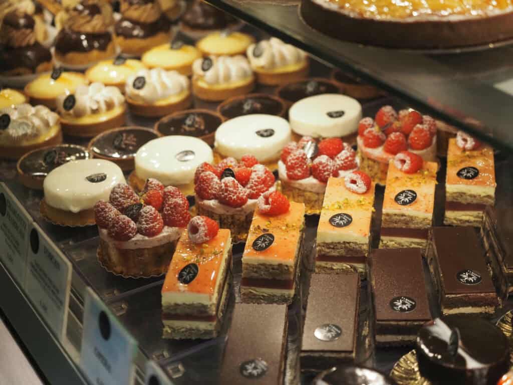 Pastries on display