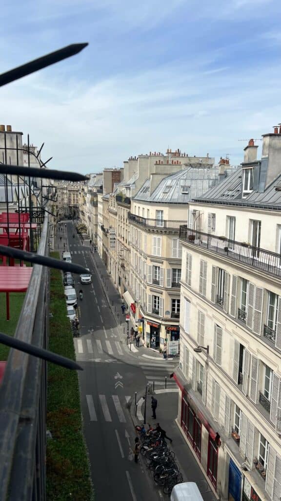 View from Balcony at Hotel Joyce Paris