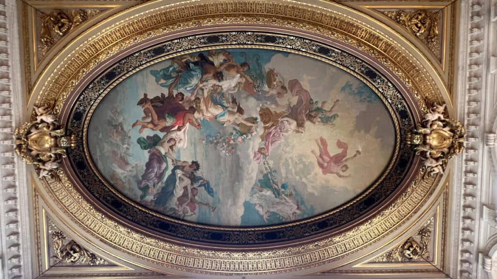 Ceiling art in the Consultation Room at the Louvre