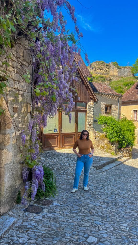 Kat at Saint-Cirq-Lapopie