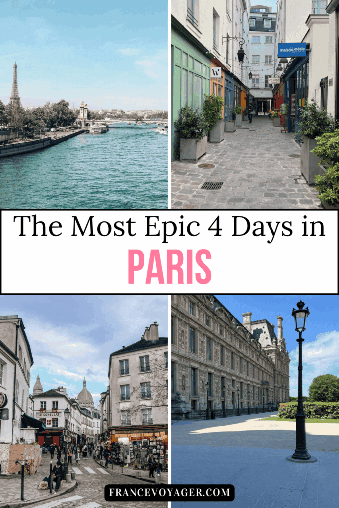 Make the most of 4 days in Paris with this detailed itinerary featuring the Eiffel Tower, Louvre, Montmartre, charming cafés, and hidden gems you'll absolutely love.