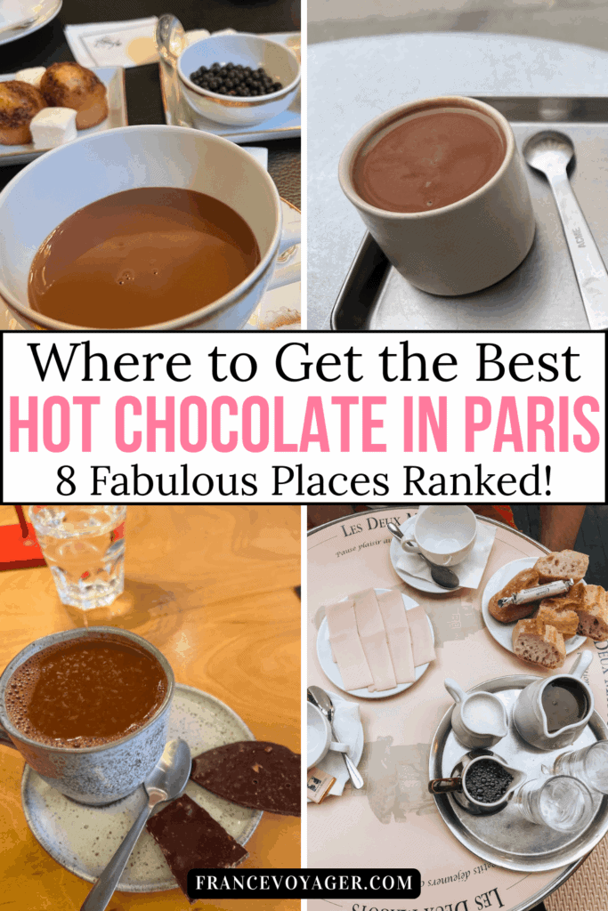 Searching for the best hot chocolate in Paris? This ranked guide covers 8 of the best places for hot chocolate in Paris, from the famous Angelina Paris hot chocolate to Carette Paris hot chocolate, plus where to find rich hot chocolate and cream in Paris. Find out which Paris cafés and chocolate shops made the list and which ones are next on my try list!