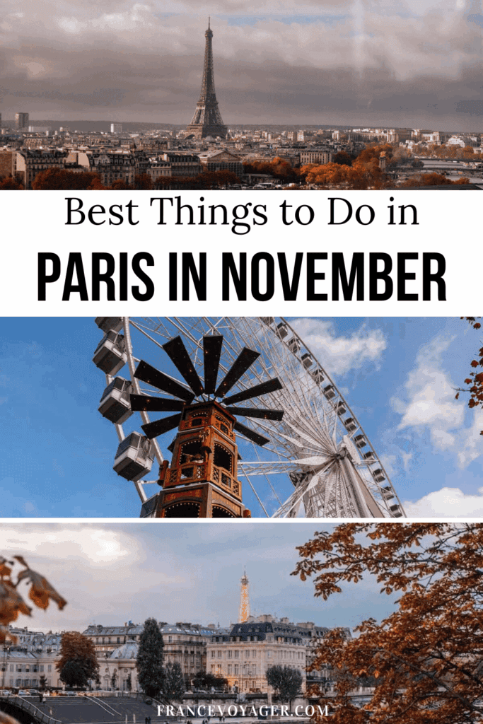 Planning a Paris in November itinerary? 🥐 This complete guide covers Paris in November travel, weather, what to pack, where to stay, things to do in Paris, November holidays and events, and whether visiting is worth it. Enjoy Paris Christmas markets, Christmas lights, festive decor, and the magic of November in Paris!