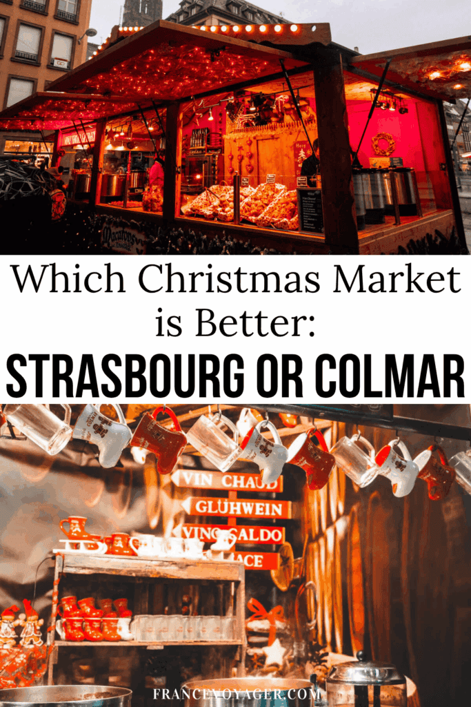 Colmar and Strasbourg are two of the most popular destinations for Christmas markets in France, but they offer different holiday experiences! Find out how the Strasbourg Christmas market compares to the Colmar Christmas market, from the festive ambiance and beautiful decorations to Alsatian treats, unique gifts, and shopping. This detailed Strasbourg & Colmar comparison shares my honest opinions, the best Christmas markets in each city, accommodation tips, and more. Use this guide to plan your Alsace Christmas market itinerary and decide whether to visit Colmar, Strasbourg, or both!